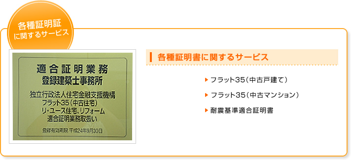 各種証明証に関するサービス